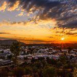 Sunset view over Alice Springs from Anzac Hill.